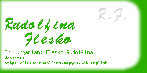 rudolfina flesko business card